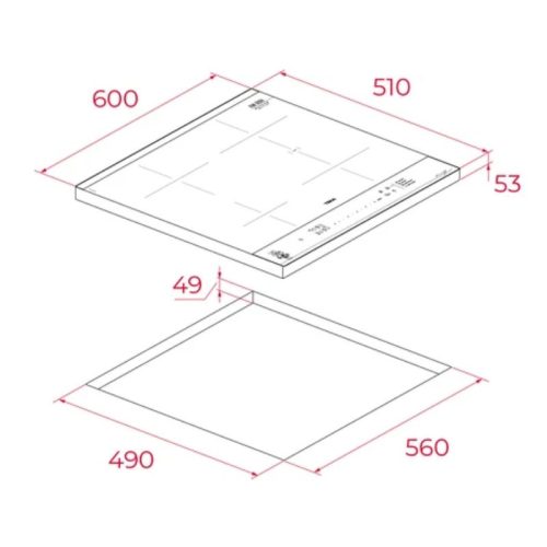 Bếp Từ Teka 4 Vùng Nấu Van Gogh IBF 64 FST VG Lắp Âm 5 kich thuoc bep tu teka 4 vung nau van gogh ibf 64 fst vg lap am