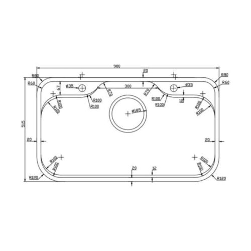 kich thuoc chau rua bat konox tari 9051sm