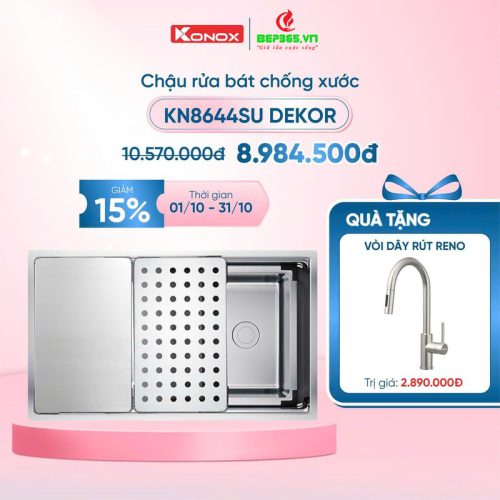 Chậu rửa bát Konox Workstation - Undermount Sink KN8644SU Dekor