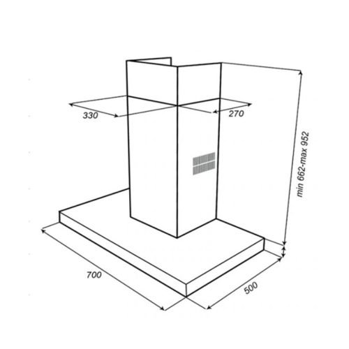 Kích thước máy hút mùi âm tủ Spelier SP 109 AT PRO