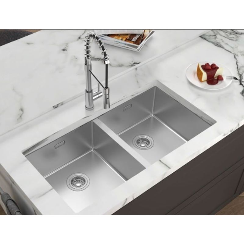 Hình ảnh chậu rửa bát inox 2 hố Hafele 567.24.437 Hình ảnh chậu rửa bát inox 2 hố Hafele 567.24.437