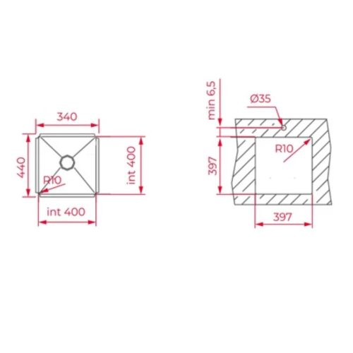 kich thuoc chau rua chen teka bex linea 40 40 115010015