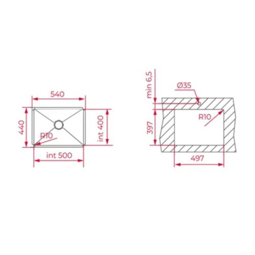 Chậu rửa chén Teka Bex Linea 50.40 115010018 3 kich thuoc chau rua chen teka bex linea 50 40 115010018