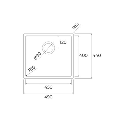 Chậu rửa chén Teka BX R10 45.40 115010039 4 kich thuoc chau rua chen teka bx r10 45 40 115010039