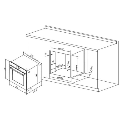 Lò nướng âm tủ Hafele HC-O811B 495.10.035 4 kich thuoc lo nuong am tu hafele hc o811b 495 10 035