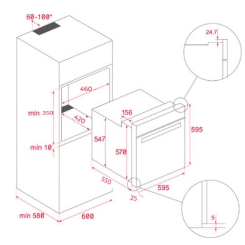 Lò nướng đối lưu Teka HCB 6165 SS 111020098 3 kich thuoc lo nuong doi luu teka hcb 6165 ss 111020098