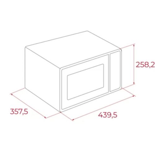 Lò vi sóng Teka MW FS20 WH 112280006 5 kich thuoc lo vi song teka mw fs20 wh 112280006