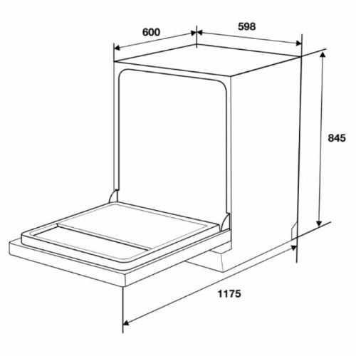 kich thuoc may rua chen doc lap hafele hdw f6031g 535 29 651
