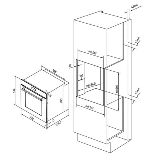 Lò nướng âm tủ Hafele HC-O811B 495.10.035 3 lap dat lo nuong am tu hafele hc o811b 495 10 035