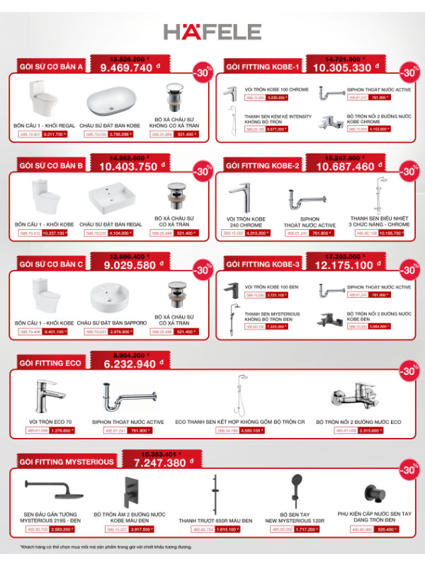 Deal siêu hời - Giảm đến 40% sản phẩm Häfele tại Bếp 365 5 gomsu