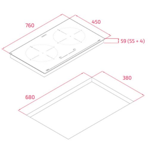 kich thuoc bep tu 2 vung nau teka izc 76220 scg bk 112510053