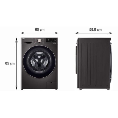 Máy Giặt LG Inverter 12 Kg FV1412S3B cửa trước 3 kich thuoc may giat lg inverter 12 kg fv1412s3b cua truoc