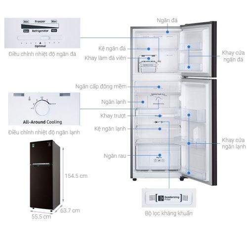 kich thuoc tu lanh samsung rt22m4032by sv