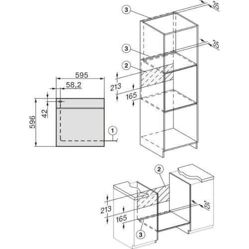 Lò hấp kết hợp nướng âm tủ Miele DGC 7151 OBSW 5 kich thuoc lo hap ket hop nuong am tu miele dgc 7151 obsw