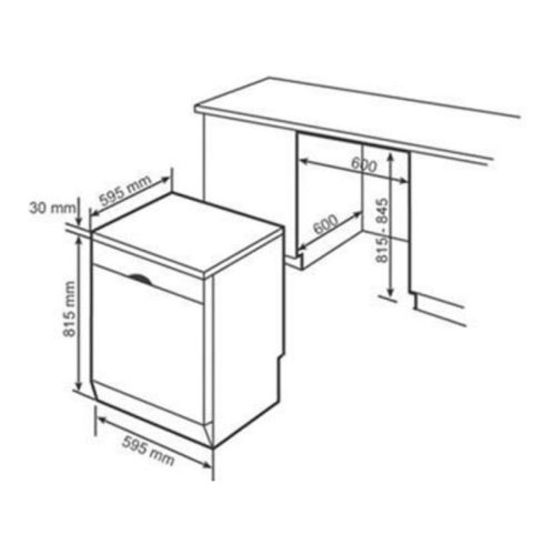 Kích thước máy rửa bát độc lập Bosch SMS6ECI08E