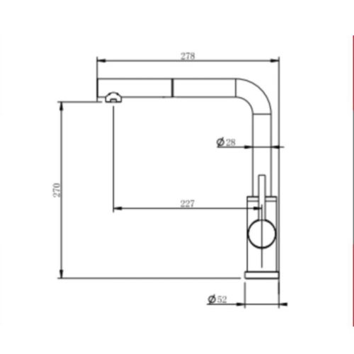 Vòi rửa chén nóng lạnh GrandX GXF02 3 kich thuoc voi rua chen nong lanh grandx gxf02