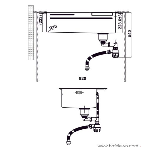 Chậu rửa chén Hafele WF R10 HS25-SSN1S-8052 567.24.488 màu titan 5 lap dat chau rua chen hafele wf r10 hs25 ssn1s 8052 567 24 488 mau titan