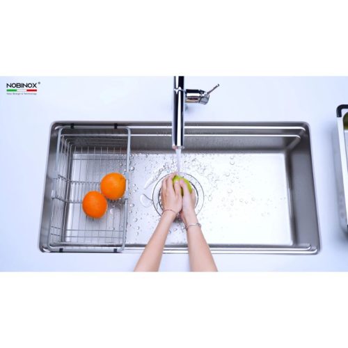 Ảnh thật chậu rửa bát 1 hố Nobinox LIRA NJ566D