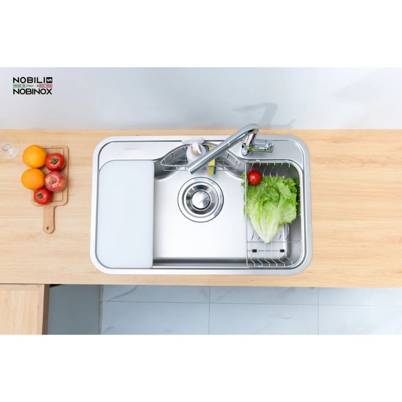 Ảnh thật chậu rửa bát 1 hố Nobinox ROSA NN975D Ảnh thật chậu rửa bát 1 hố Nobinox ROSA NN975D