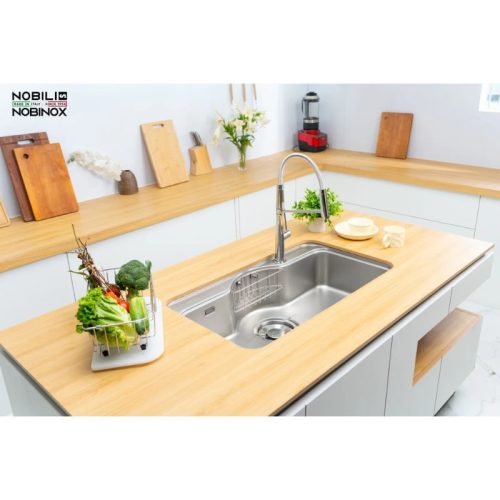 Chậu rửa bát 1 hố Nobinox ROSA NN995D 4 Ảnh thật chậu rửa bát 1 hố Nobinox ROSA NN995D