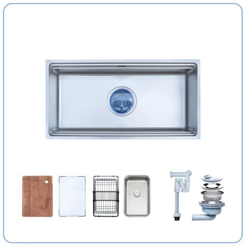 Hình ảnh chậu rửa bát 1 hố Nobinox LIRA NJ566D