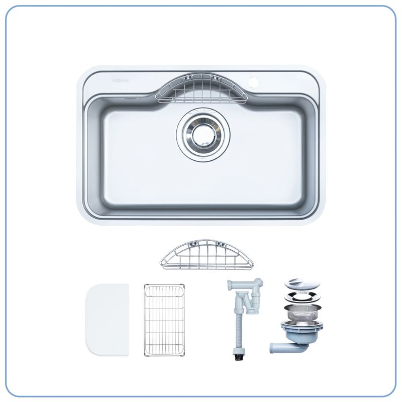 Hình ảnh chậu rửa bát 1 hố Nobinox ROSA NN975D Hình ảnh chậu rửa bát 1 hố Nobinox ROSA NN975D