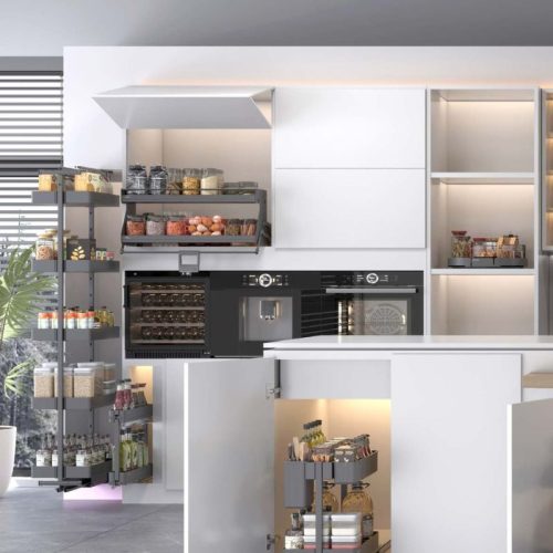 Hình ảnh kệ nâng hạ Hafele 504.68.375 Imove R700mm