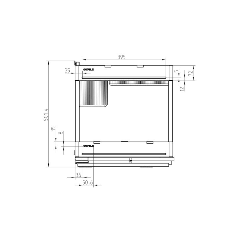 Kích thước kệ đựng gia vị Hafele 545.14.302 Kích thước kệ đựng gia vị Hafele 545.14.302