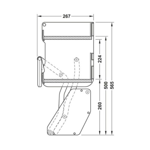 Size kệ nâng hạ gia vị Hafele iMove 800mm – 2 tầng 504.68.377