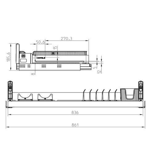 Size rổ đựng bát đĩa Hafele 545.14.307
