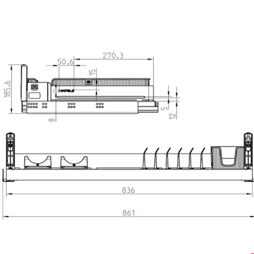 Rổ đựng bát đĩa Hafele 545.14.311 4 Kích thước rổ đựng bát đĩa Hafele 545.14.311