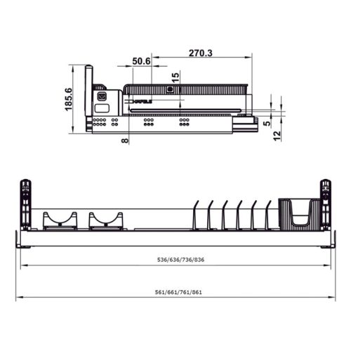 Rổ đựng xoong nồi Hafele 545.14.308 4 Kích thước rổ đựng xoong nồi Hafele 545.14.308