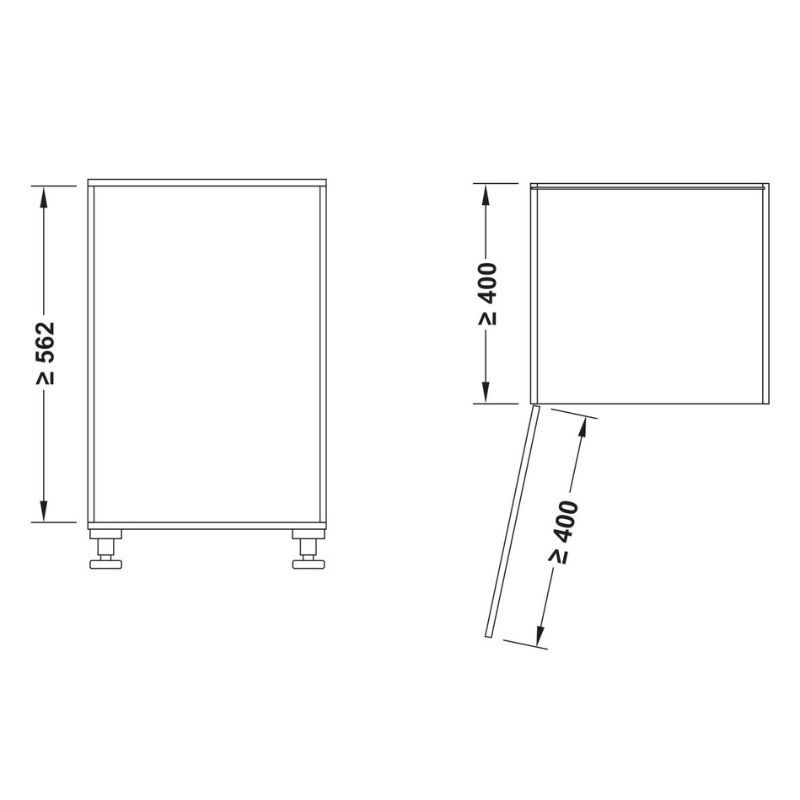 Kích thước rổ gắn cánh Hafele 545.14.300 Kích thước rổ gắn cánh Hafele 545.14.300