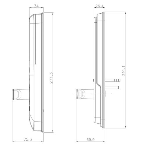 Khóa điện tử Hafele 912.21.048 4 Kích thước khóa điện tử Hafele 912.21.048