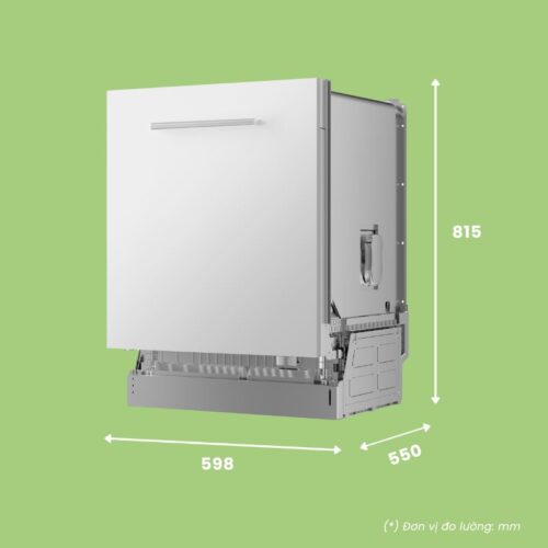 Kích thước máy rửa bát Comfee CDW-15B60AS
