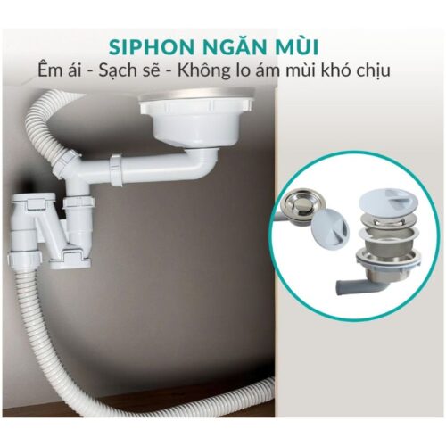 Siphon chậu rửa bát Grandx GX7848JP