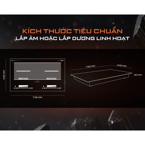 Kích thước bếp từ Junger CEJ-221-INVERTER