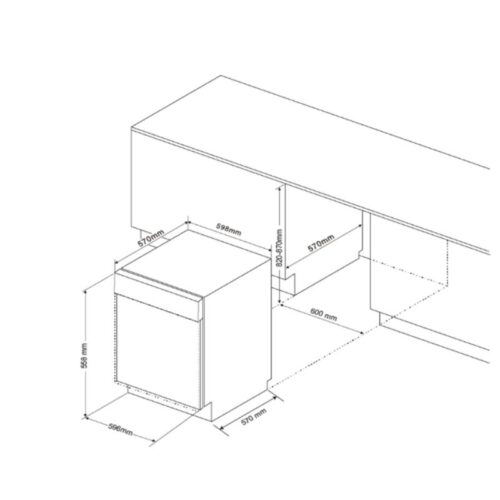 Máy Rửa Chén Bán Âm Malloca MDW14S08SI 5 kich thuoc may rua chen ban am malloca mdw14 s08si