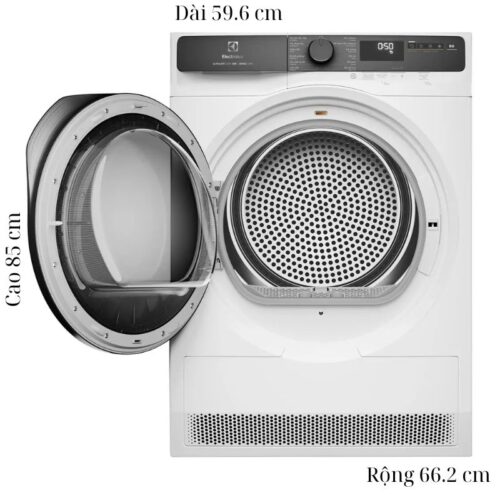 kich thuoc may say bom nhiet electrolux 8 kg edh803j5wc