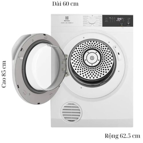 kich thuoc may say thong hoi electrolux 9 kg edv904h3wc