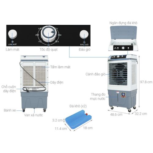 Quạt điều hòa Hòa Phát HPCF1-021/022 86W 4 kich thuoc quat dieu hoa hoa phat hpcf1 021 022 86w