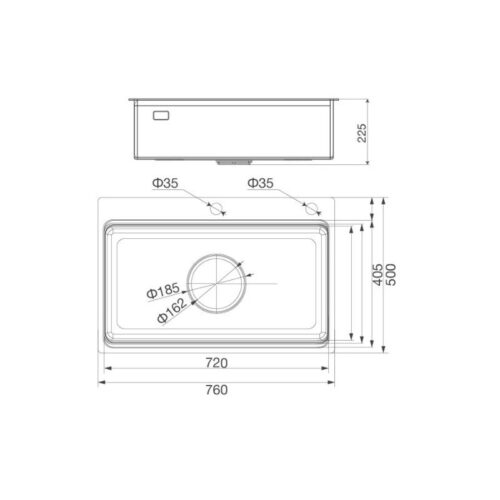 Chậu rửa chén Malloca MS7650LINEN 4 thong so chau rua chen malloca ms7650linen