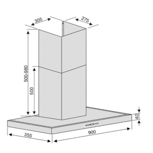 Máy hút mùi Lorca TA 3509C-90 cm 5 thong so may hut mui lorca ta 3509c 90