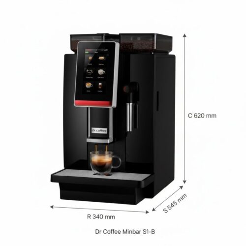 Máy pha cà phê Dr.Coffee Minibar S1-B 6 kich thuoc may pha ca phe dr coffee minibar s1 b